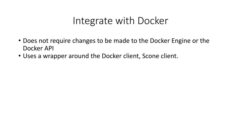 integrate with docker