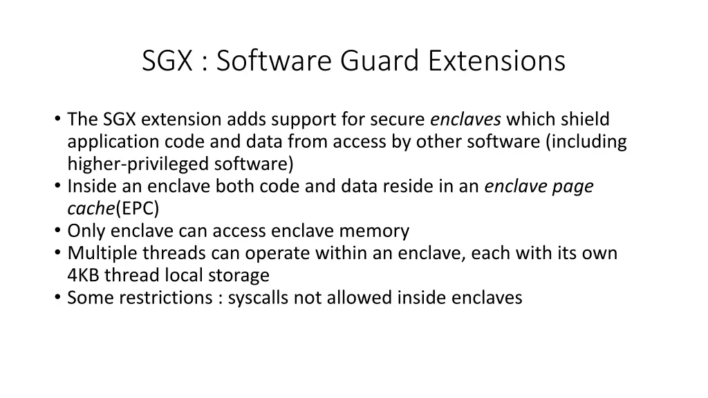 sgx software guard extensions