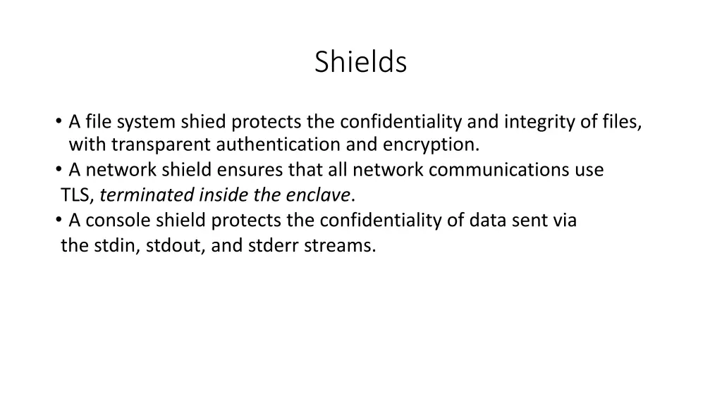 shields