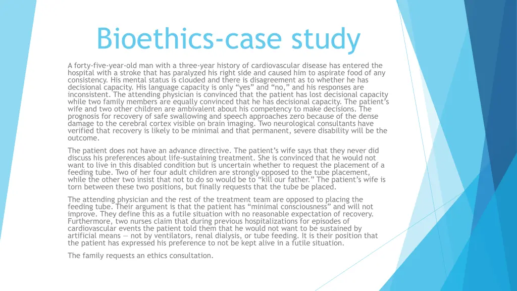 bioethics case study