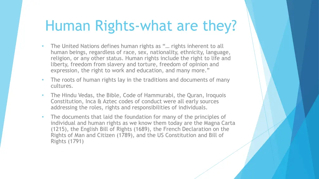 human rights what are they