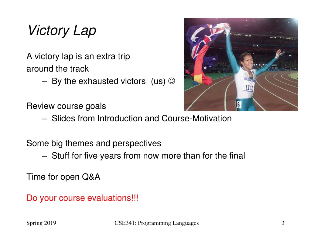 victory lap