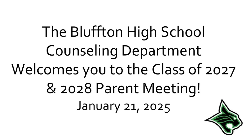 the bluffton high school counseling department