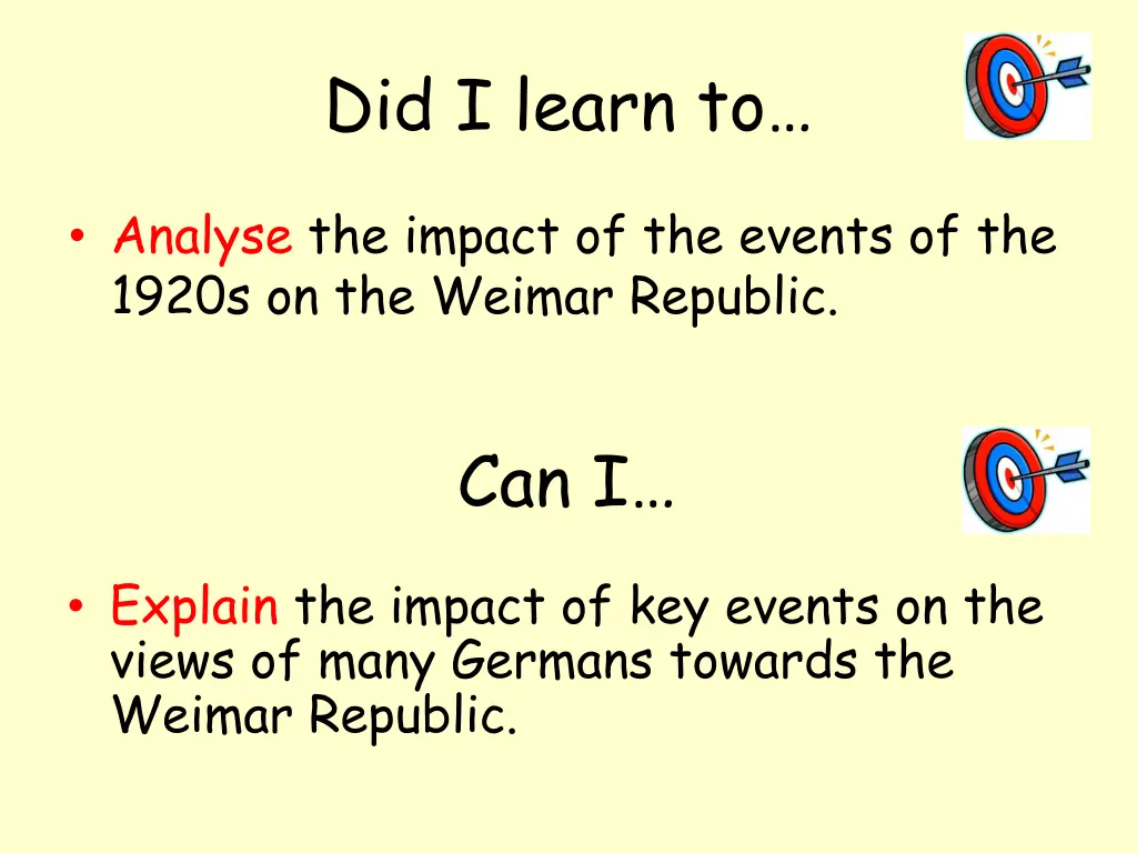 did i learn to