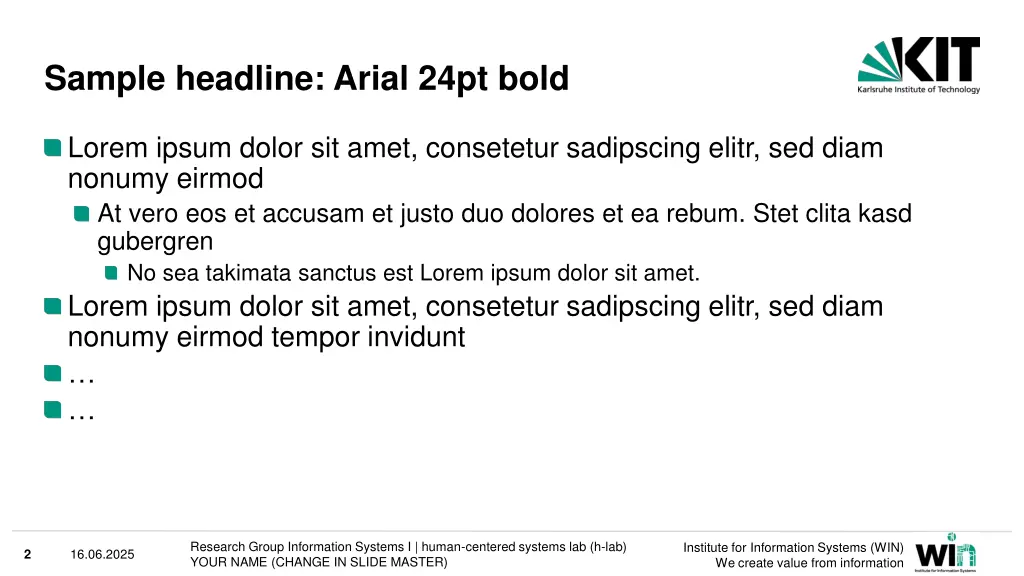 sample headline arial 24pt bold