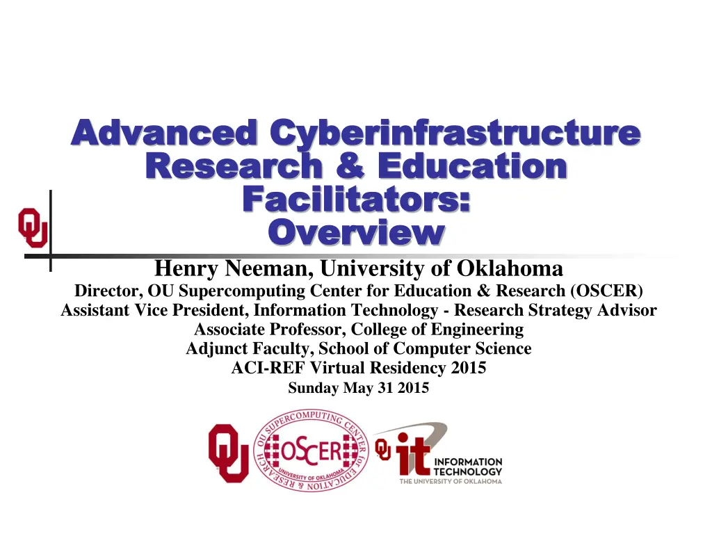 advanced advanced cyberinfrastructure