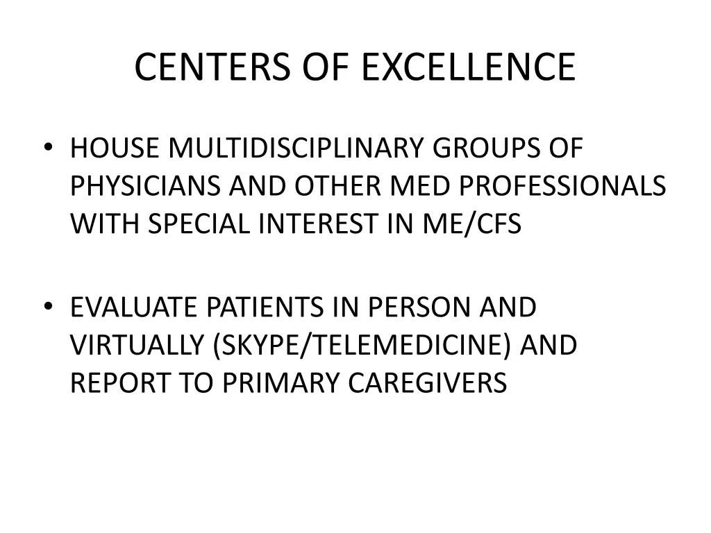 centers of excellence