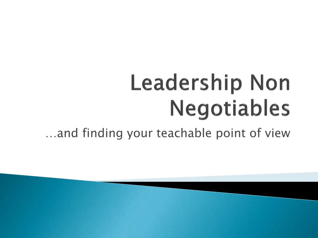 and finding your teachable point of view