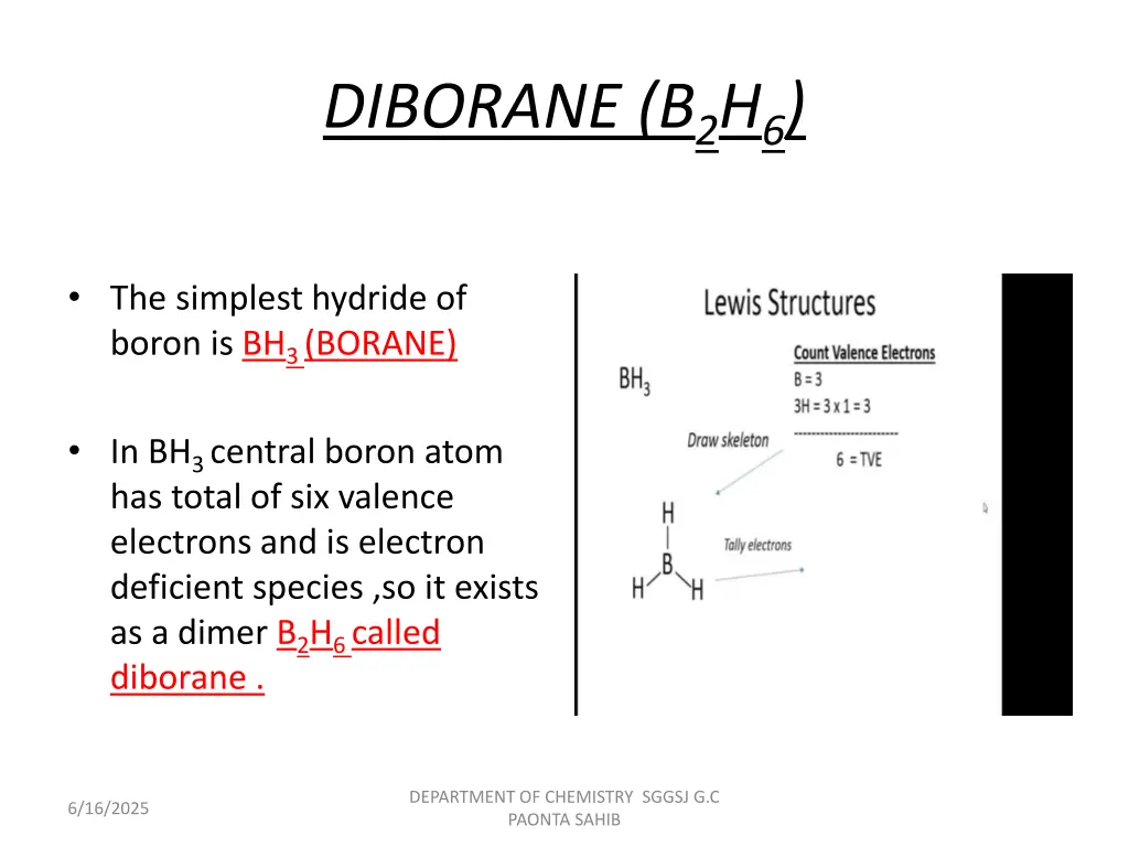 diborane b 2 h 6