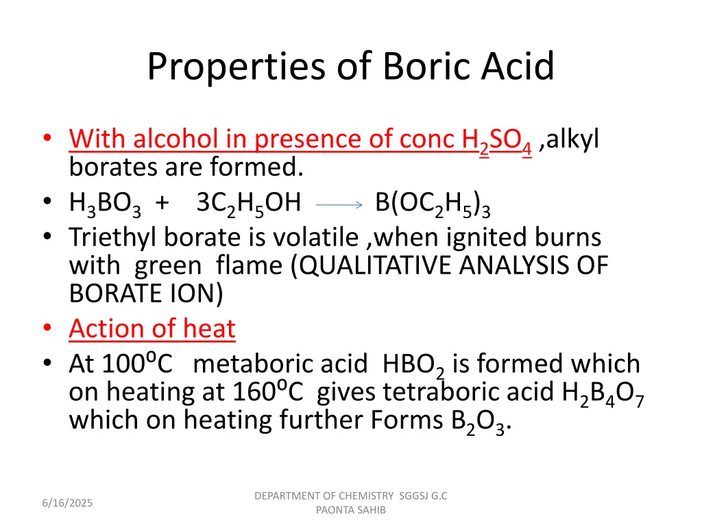 properties of boric acid 1