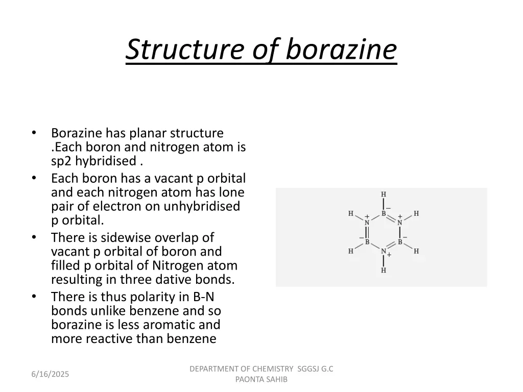 structure of borazine