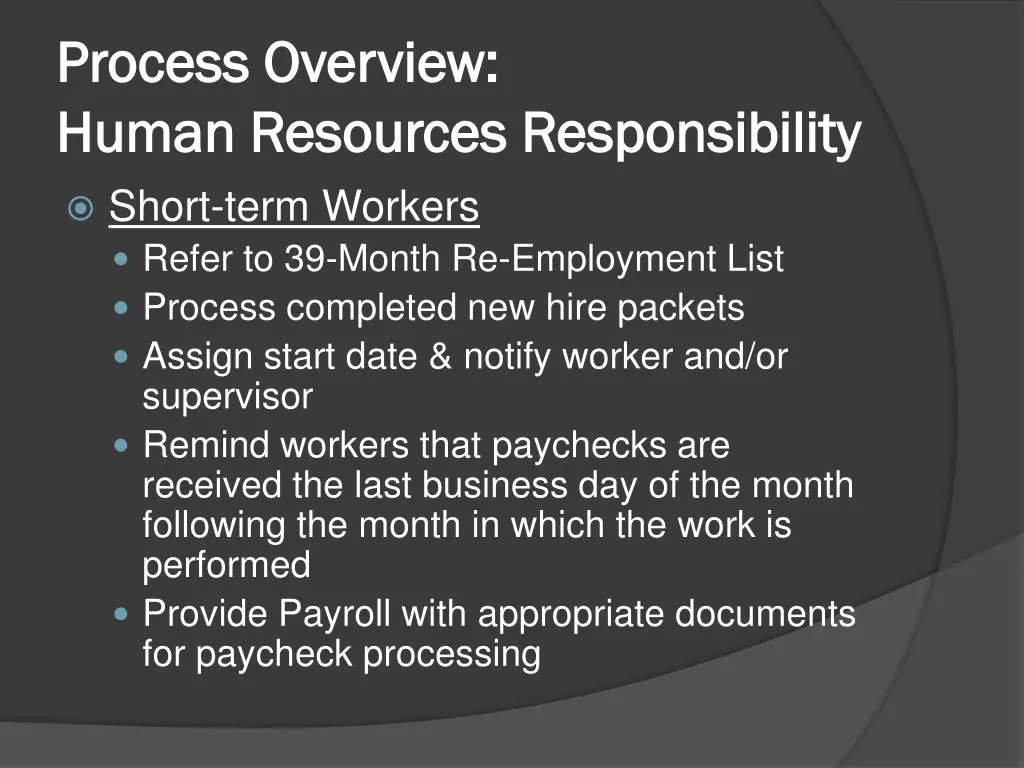 process overview process overview human resources 1