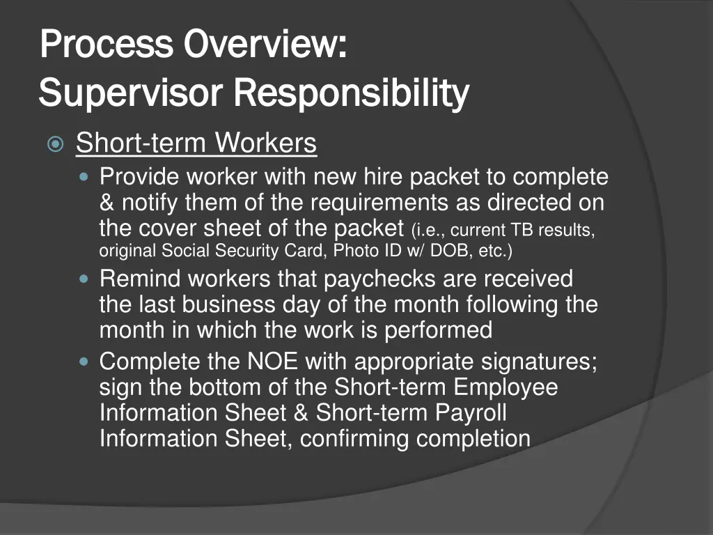 process overview process overview supervisor 2