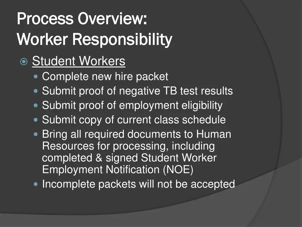 process overview process overview worker 1