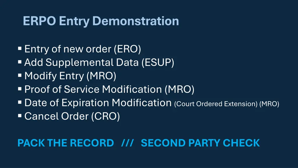 erpo entry demonstration