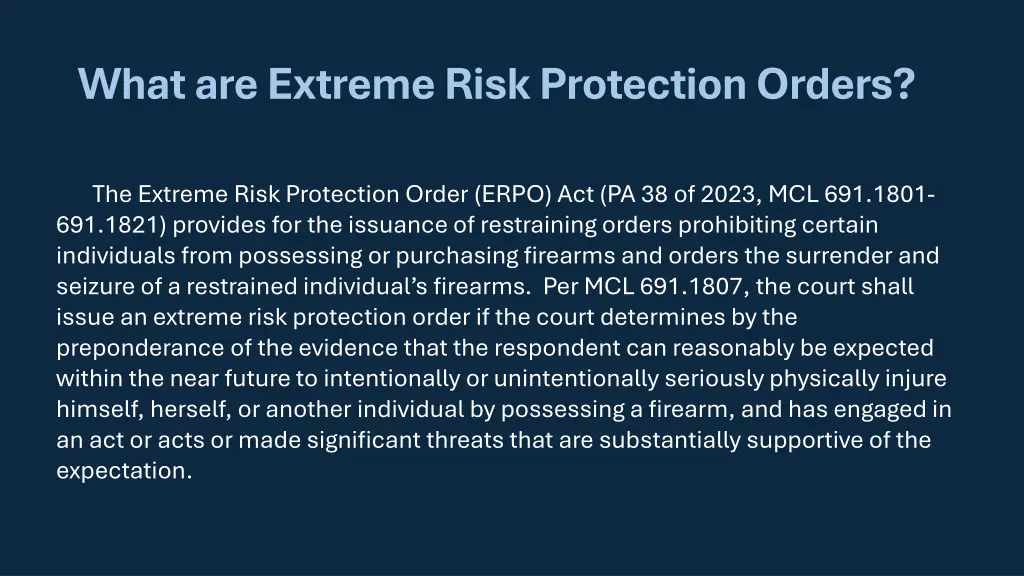 what are extreme risk protection orders