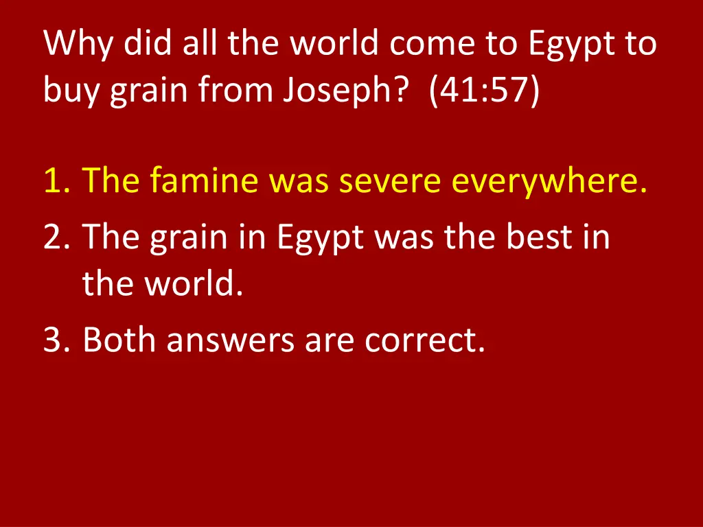 why did all the world come to egypt to buy grain 1