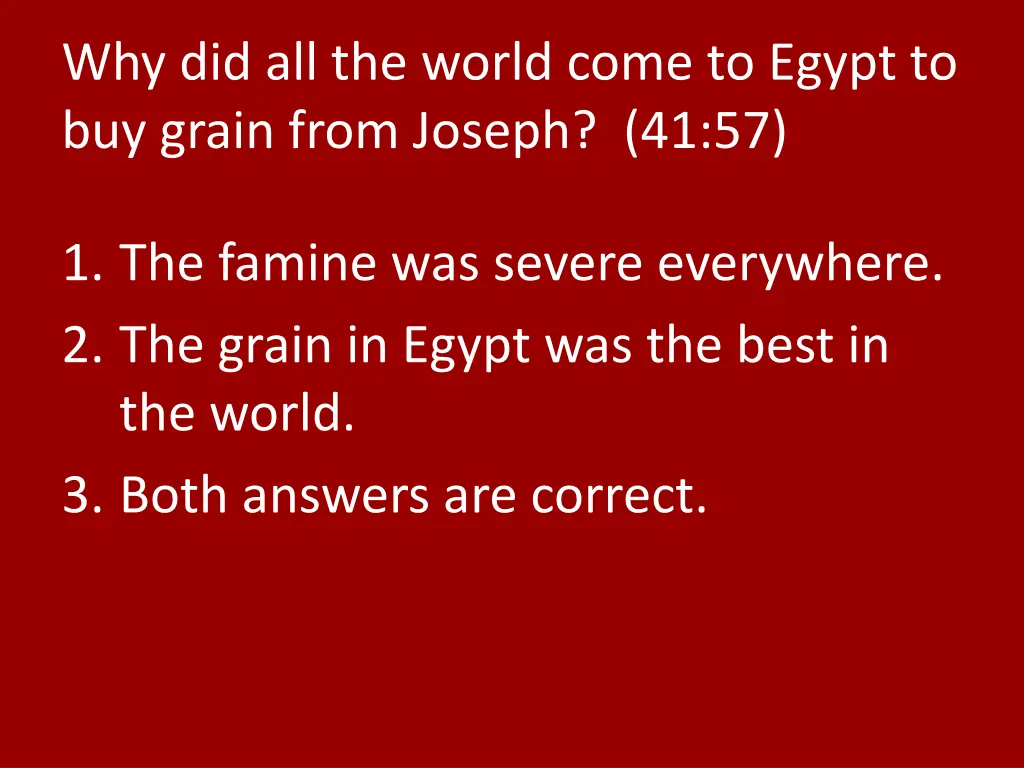 why did all the world come to egypt to buy grain