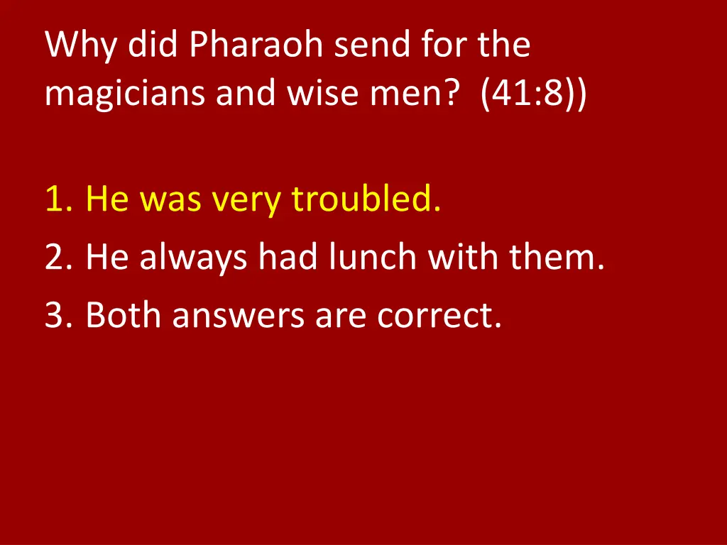 why did pharaoh send for the magicians and wise 1