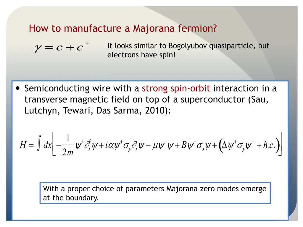 how to manufacture a majorana fermion