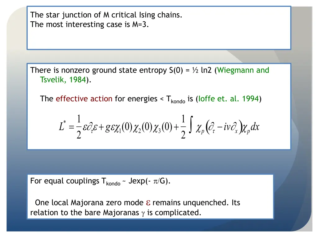 the star junction of m critical ising chains