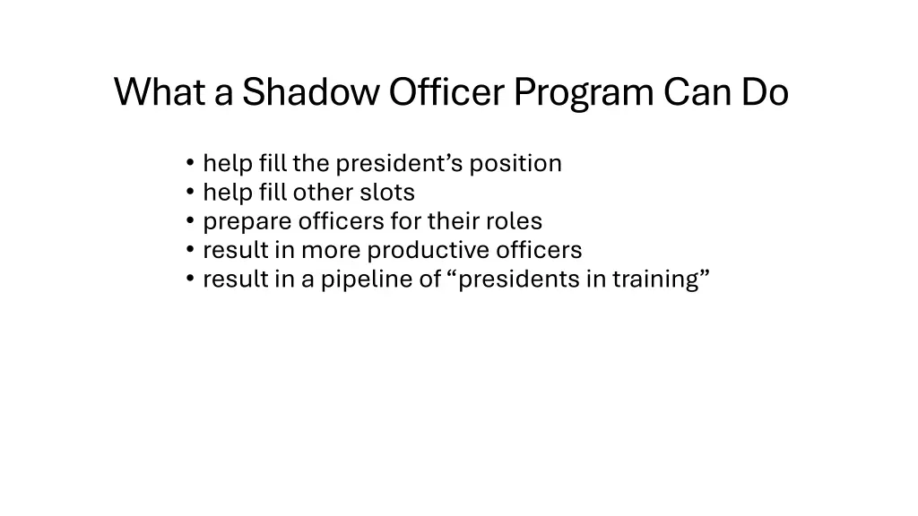 what a shadow officer program can do