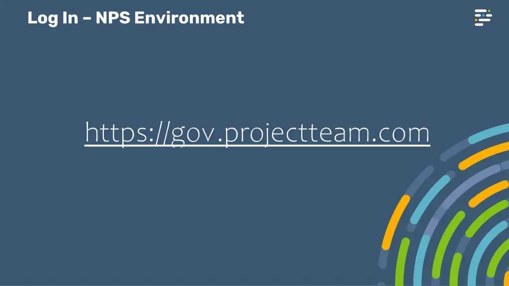 log in nps environment