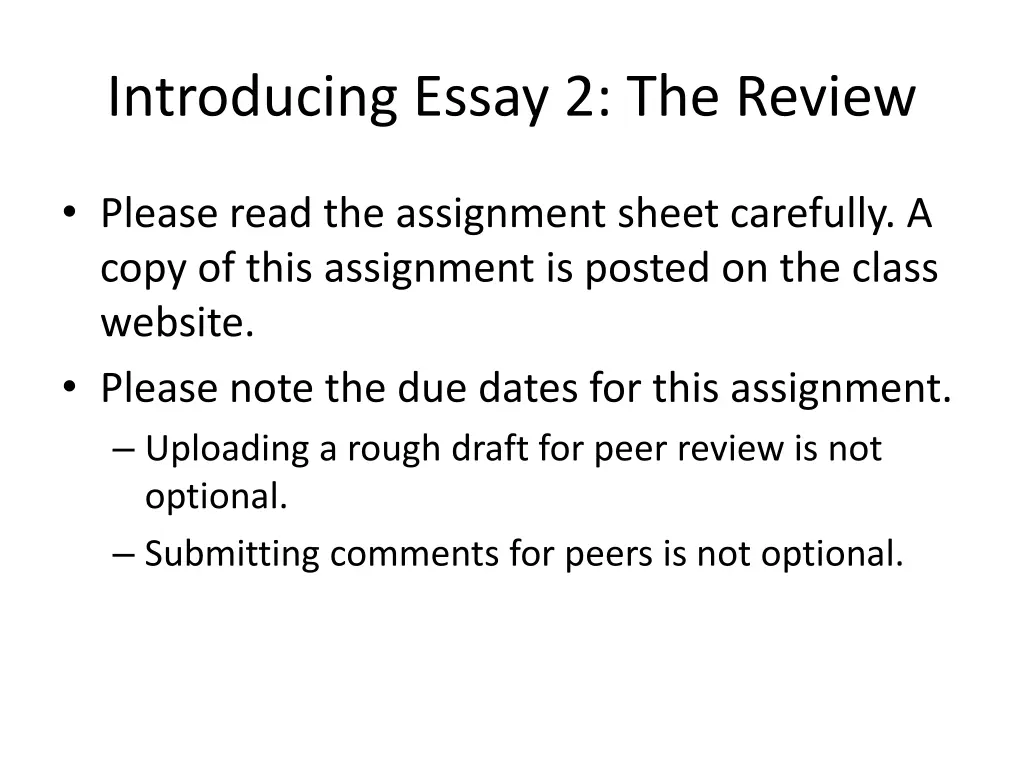 introducing essay 2 the review