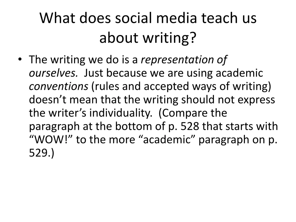 what does social media teach us about writing