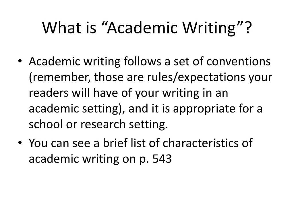 what is academic writing