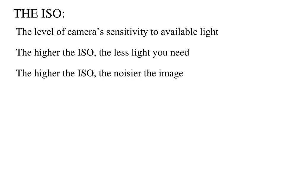 the iso