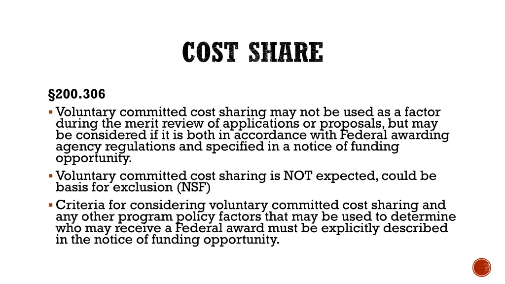 cost share