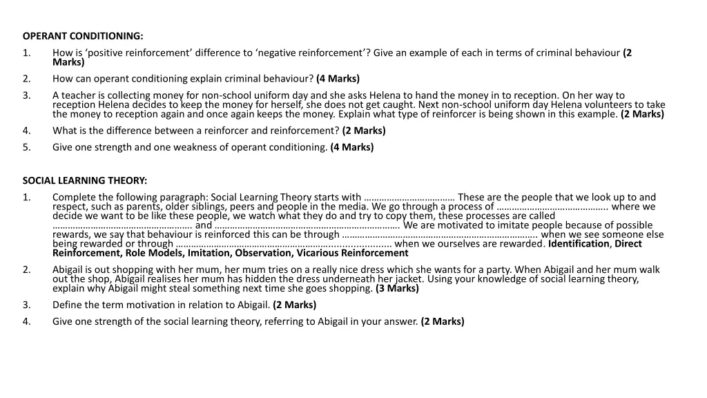 operant conditioning
