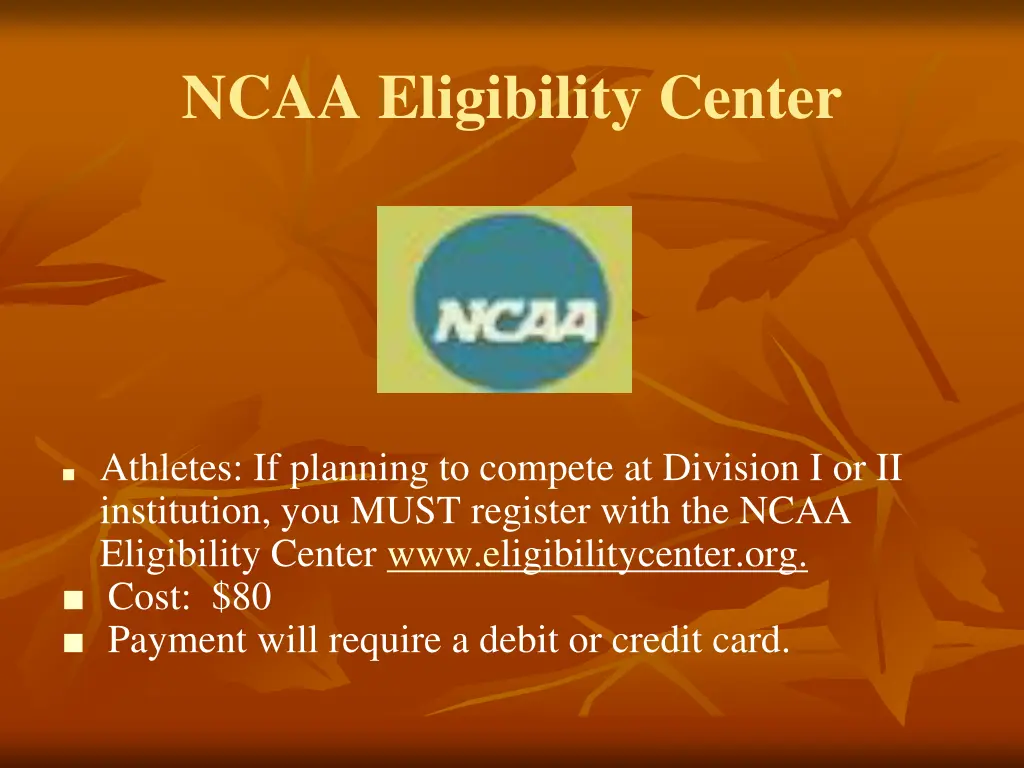 ncaa eligibility center
