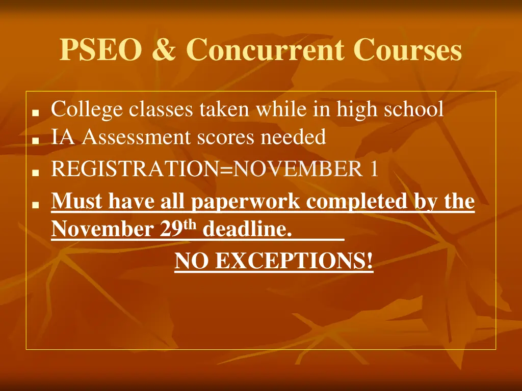 pseo concurrent courses