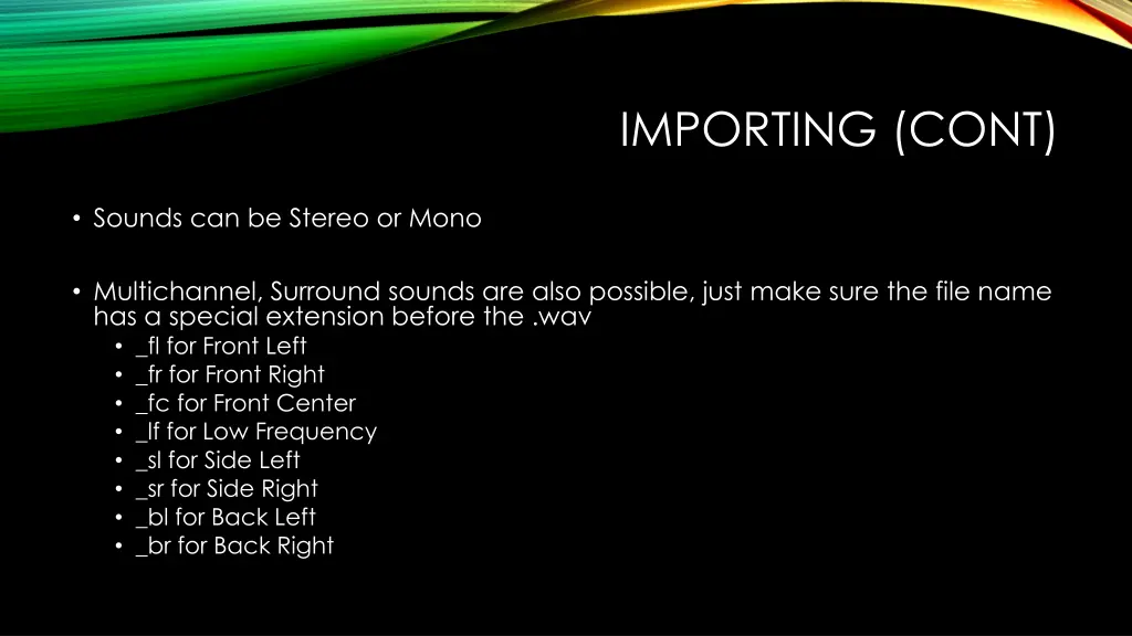 importing cont