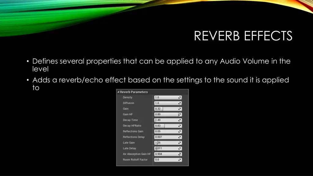reverb effects