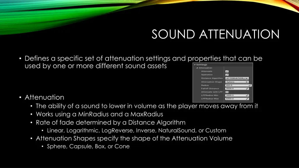 sound attenuation