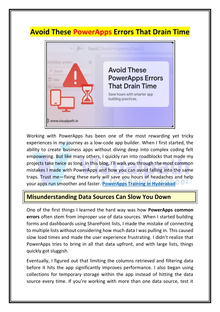 avoid these powerapps errors that drain time