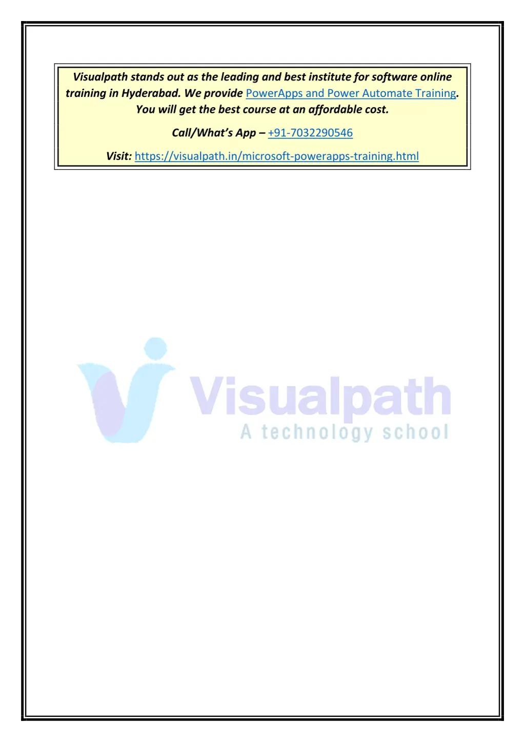 visualpath stands out as the leading and best