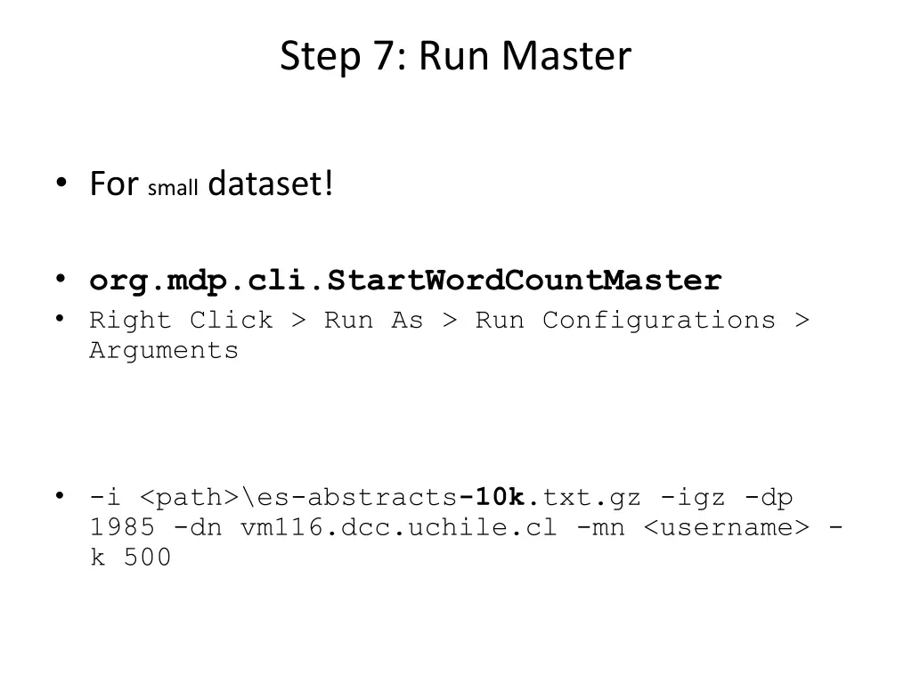 step 7 run master