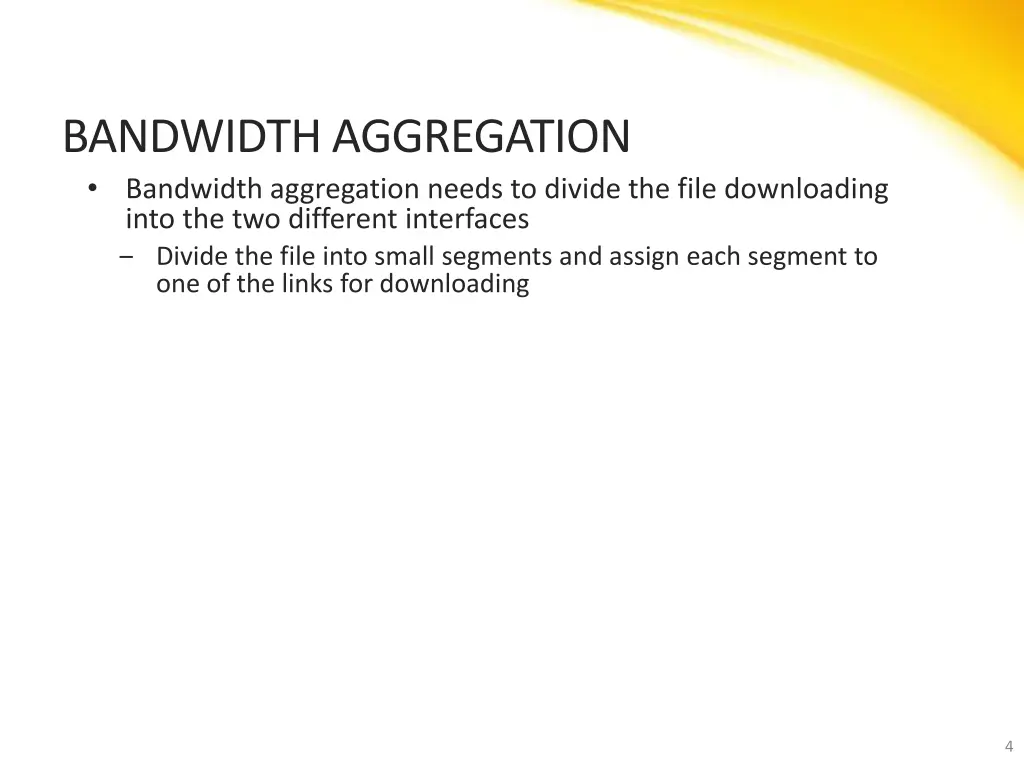 bandwidth aggregation