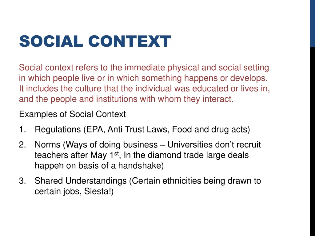 social context