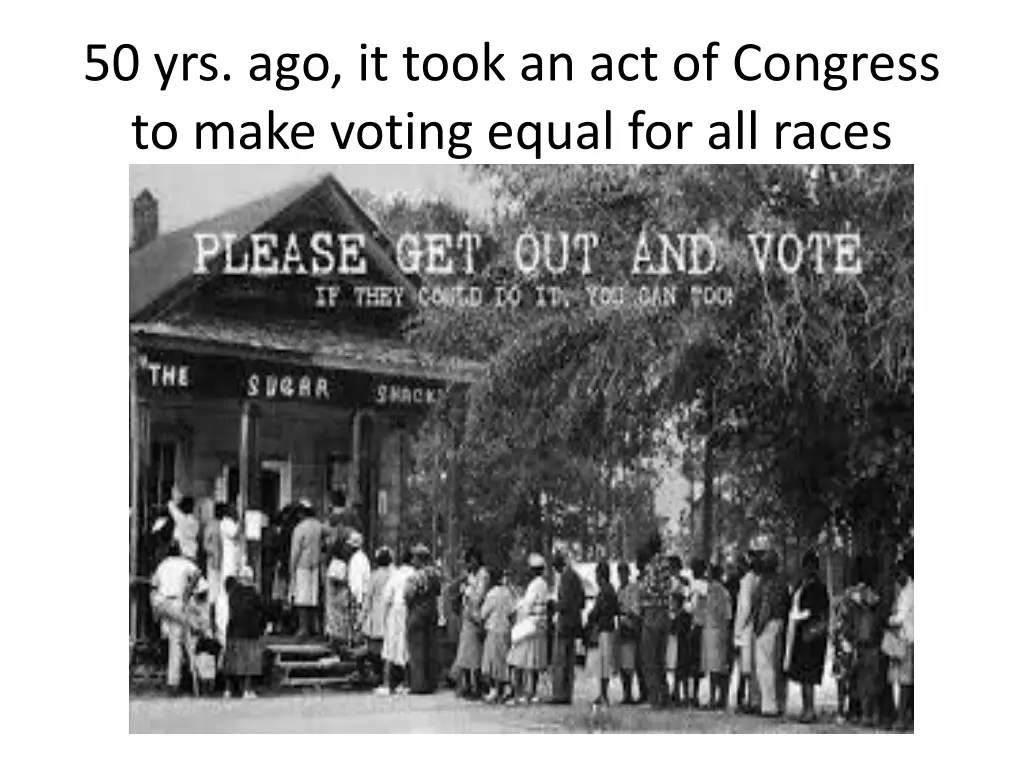 50 yrs ago it took an act of congress to make