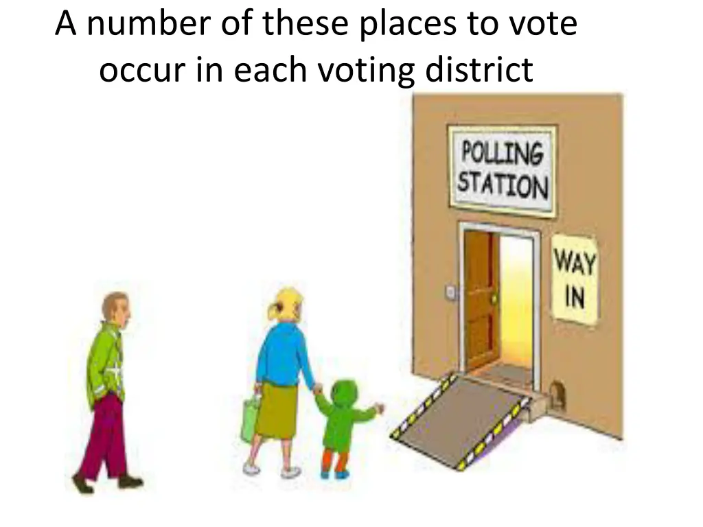 a number of these places to vote occur in each