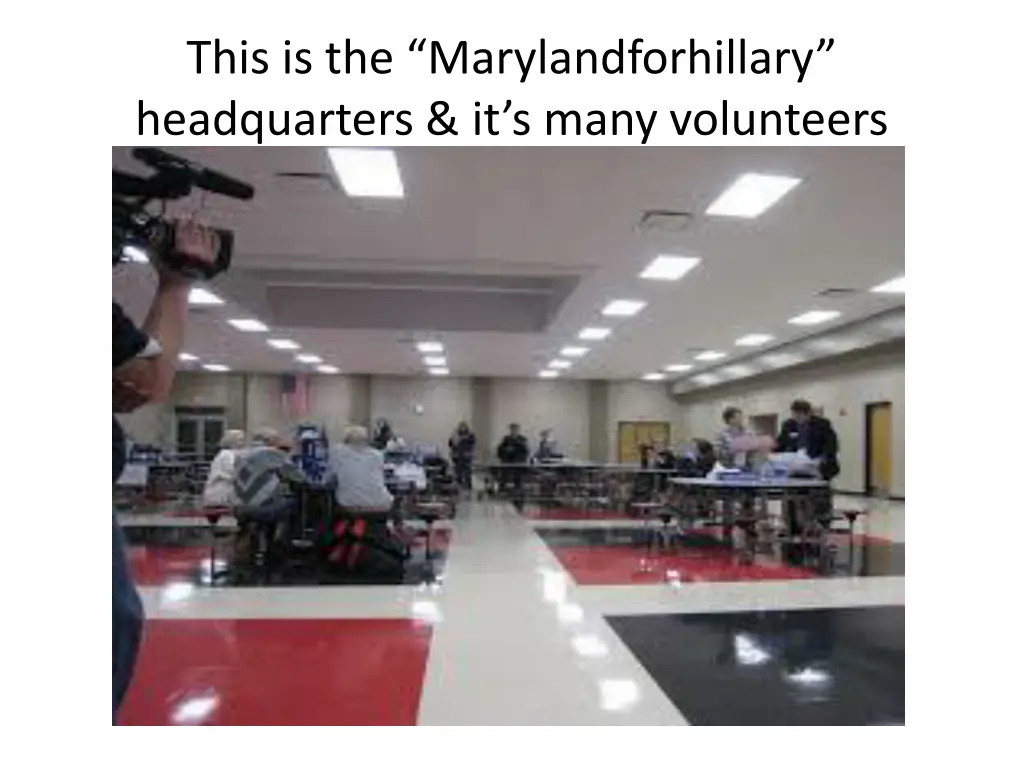 this is the marylandforhillary headquarters