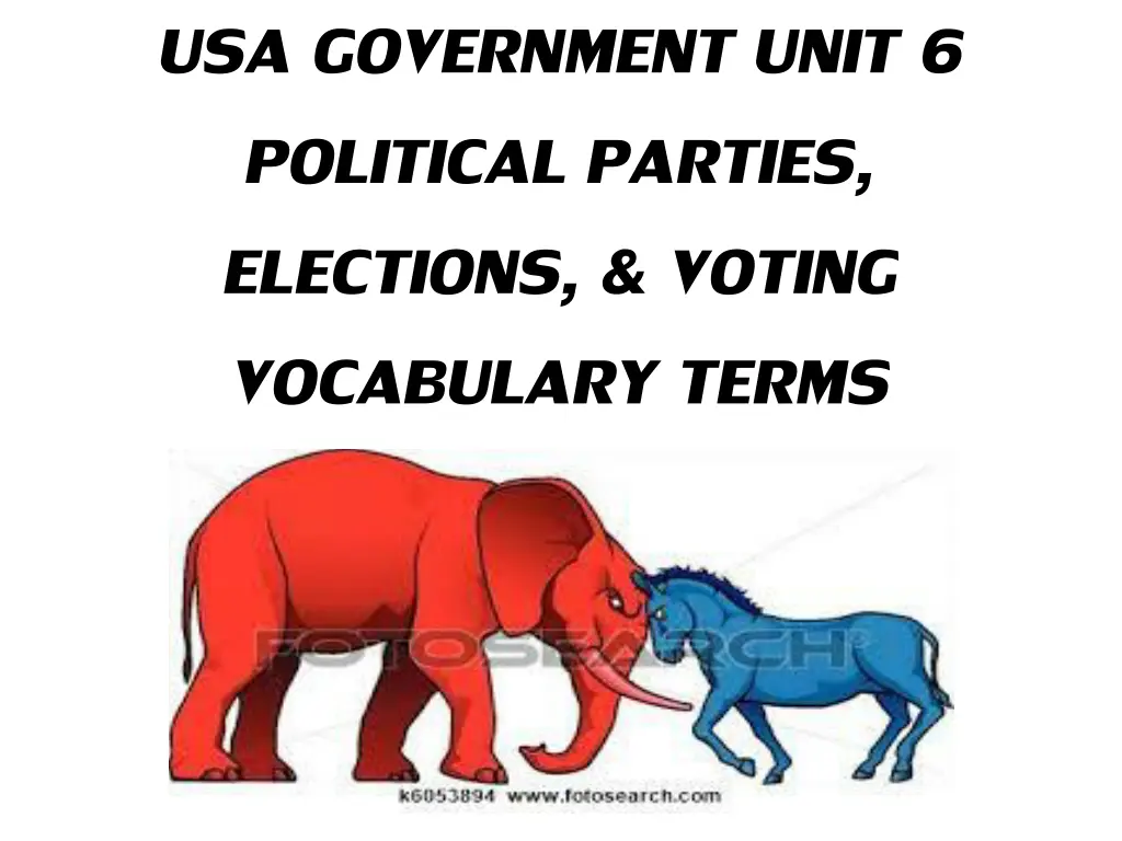 usa government unit 6 political parties elections