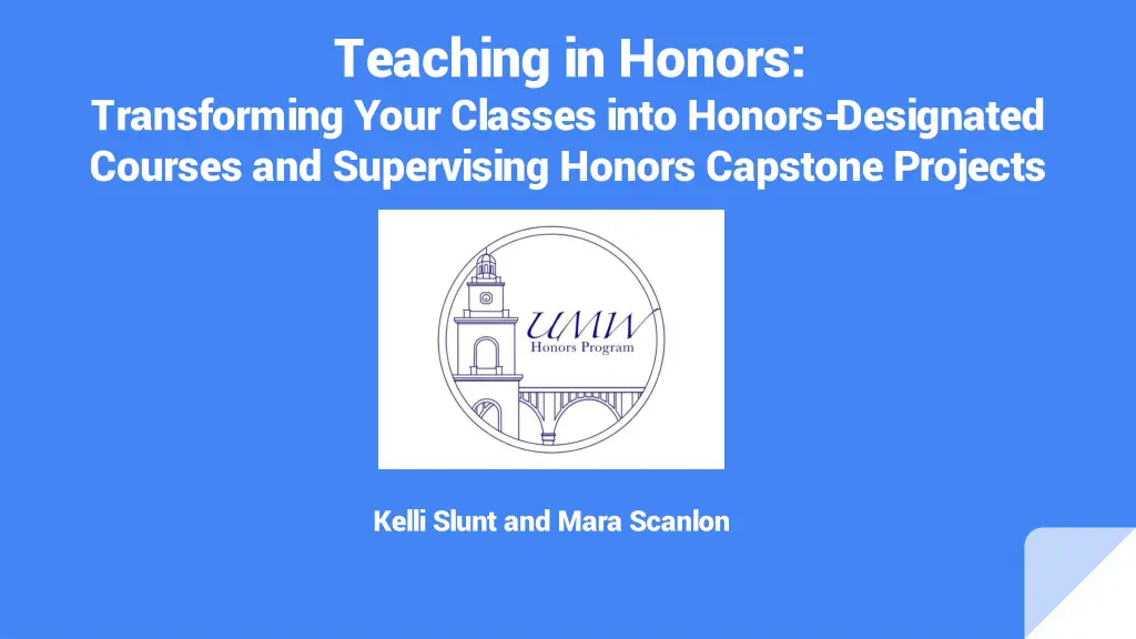 teaching in honors