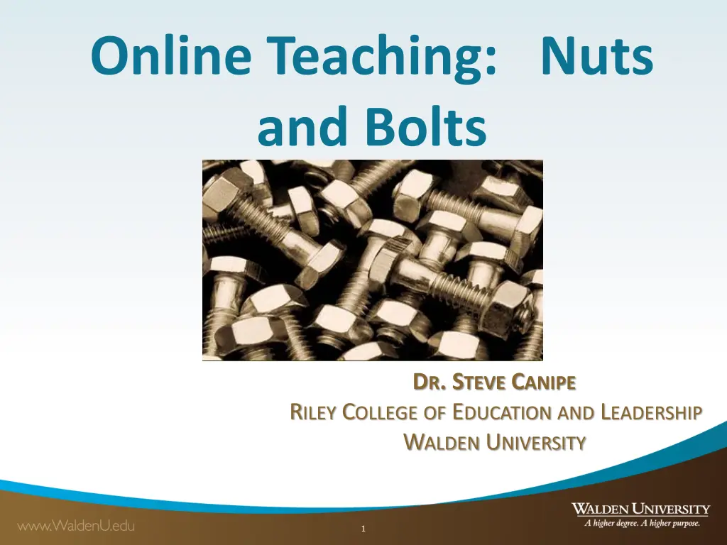 online teaching nuts and bolts