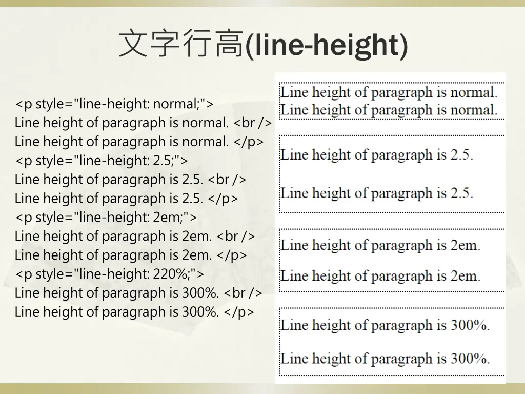 line height